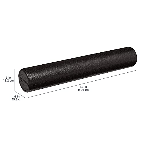 High Density Foam Roller for Exercise and Recovery, 24 Inches, Black