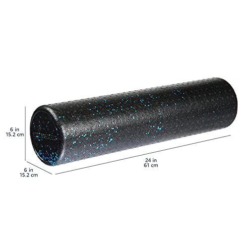 High Density Foam Roller for Exercise and Recovery, 24 Inches, Black