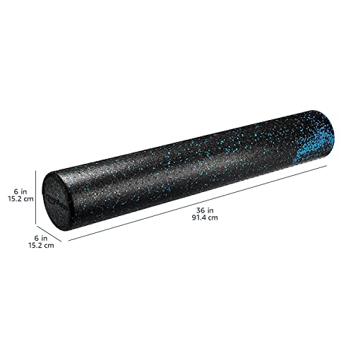 High Density Foam Roller for Exercise and Recovery, 24 Inches, Black