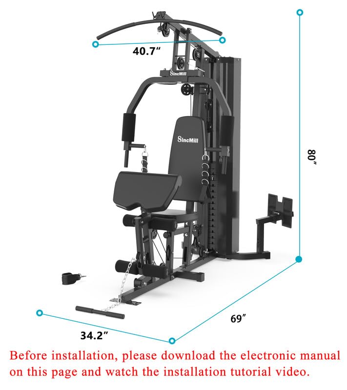 Home Gym SCM-1160 160LB Multifunctional Full Body Home Gym Equipment for Home