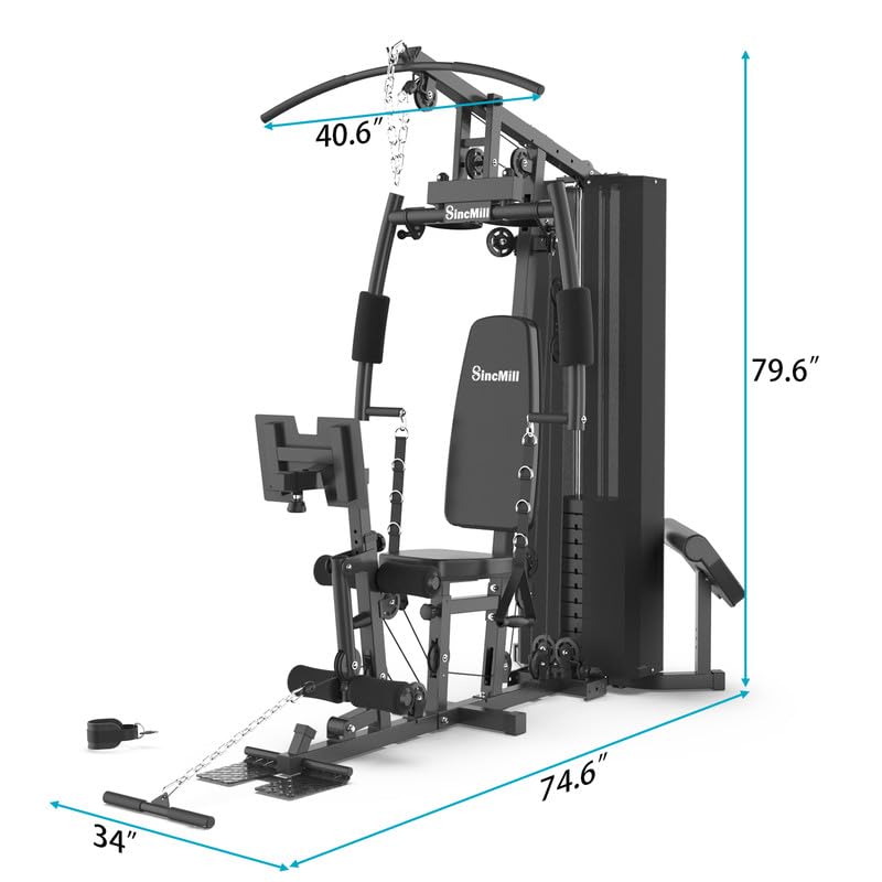 Home Gym SCM-1160 160LB Multifunctional Full Body Home Gym Equipment for Home