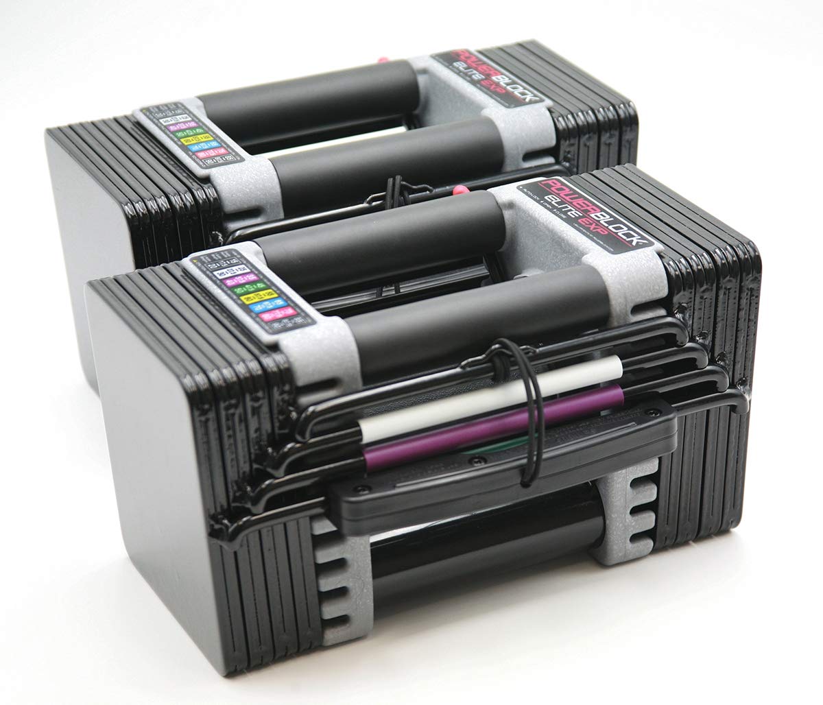 Elite EXP Adjustable Dumbbells, Sold in Pairs, Stage 1, 5-50 lb. Dumbbells