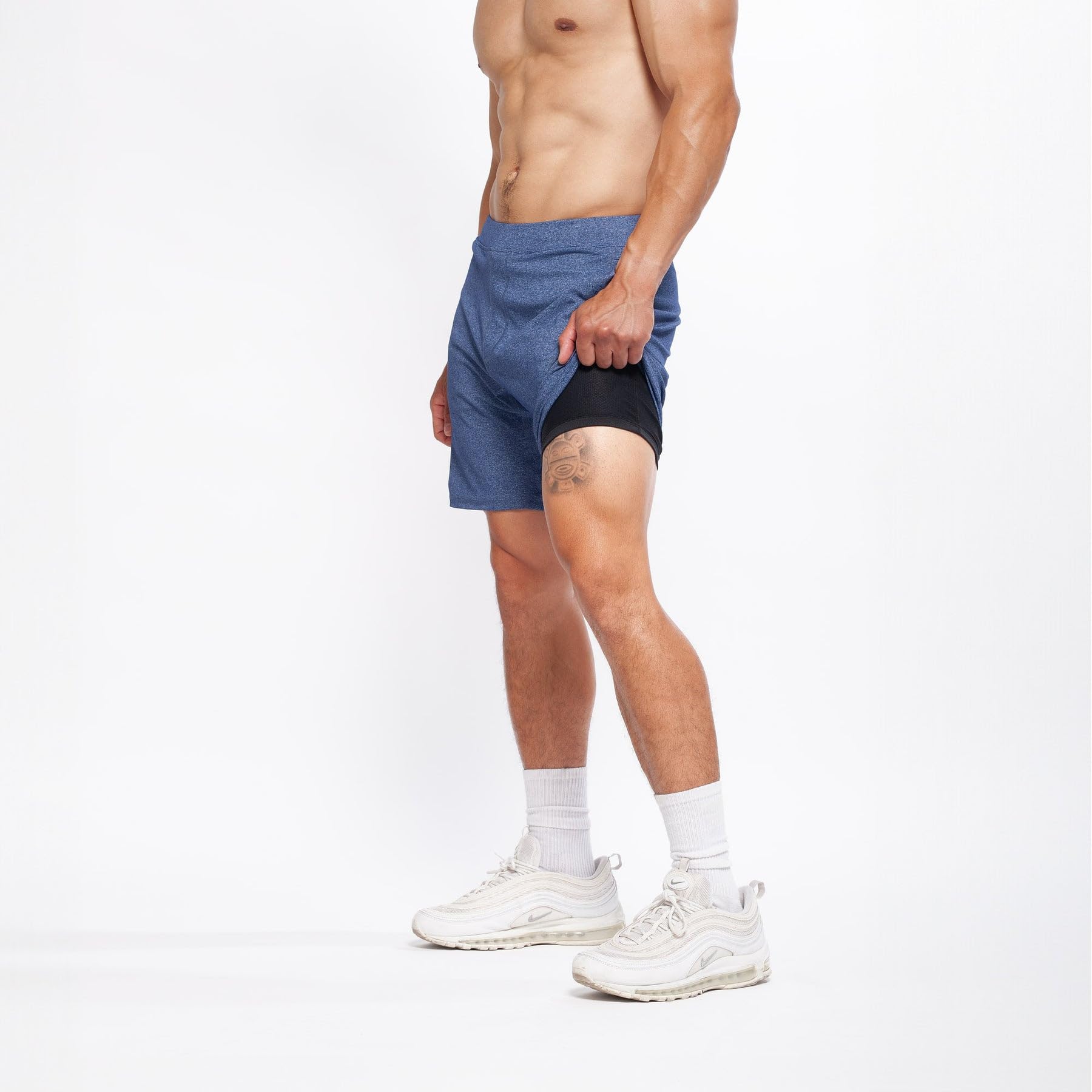 Men's Swerve Yoga Training Shorts w/Non-Restrictive Inner Liner