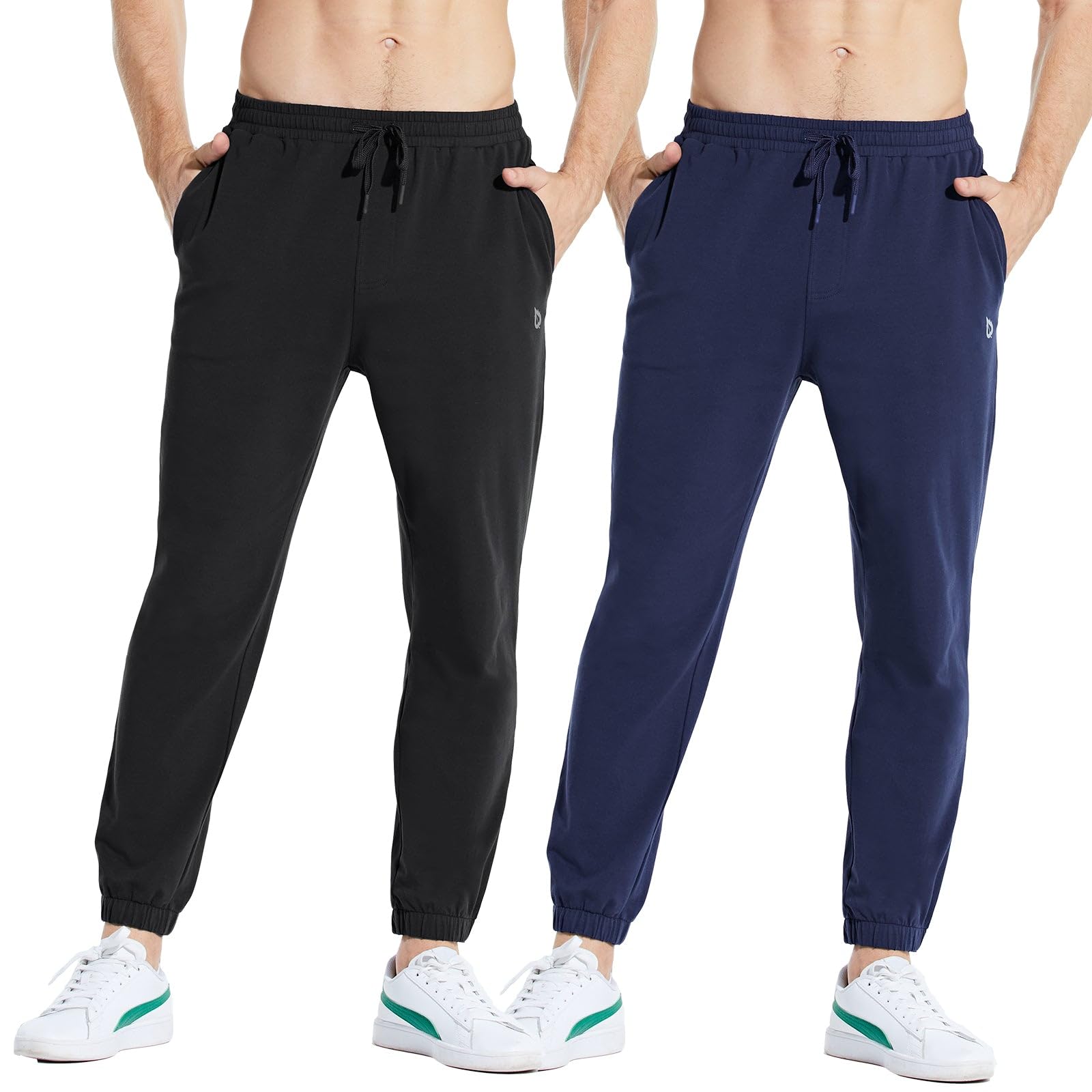 Men's 27" Cotton Sweatpants Sports Running Joggers Pants Lightweight