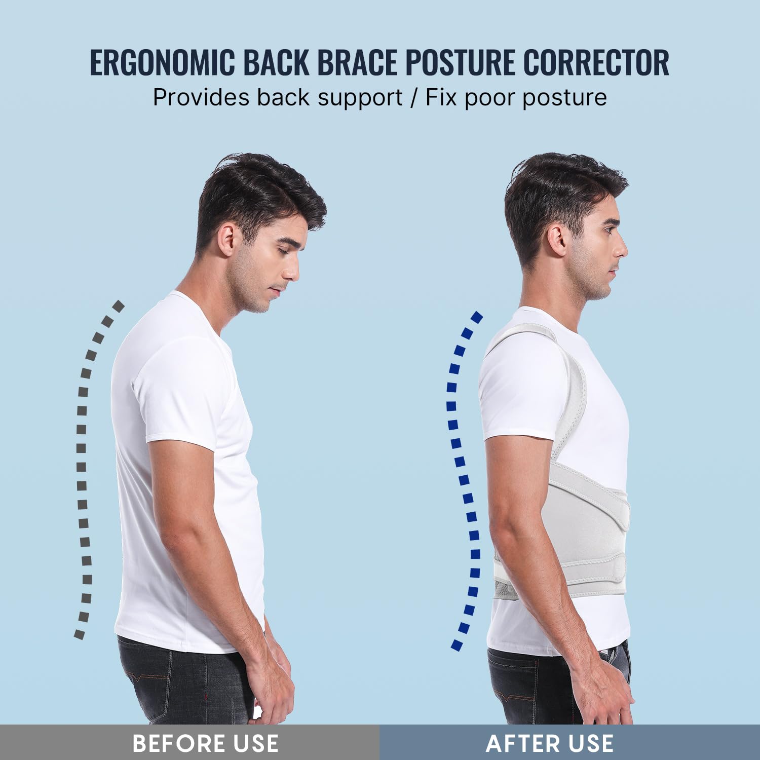 Back Brace Posture Corrector for Women and Men, Shoulder Straightener