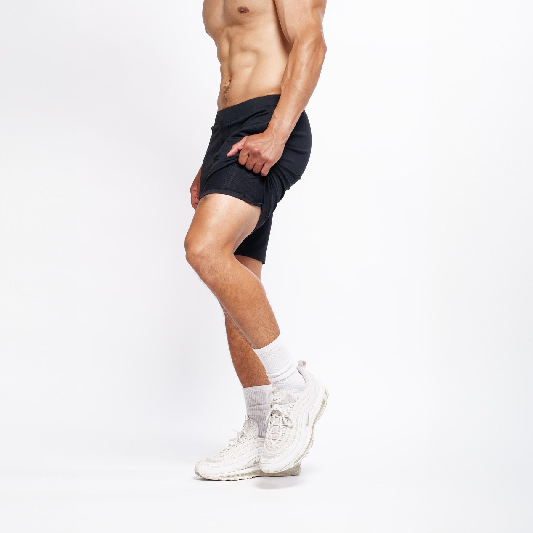 Men's Swerve Yoga Training Shorts w/Non-Restrictive Inner Liner