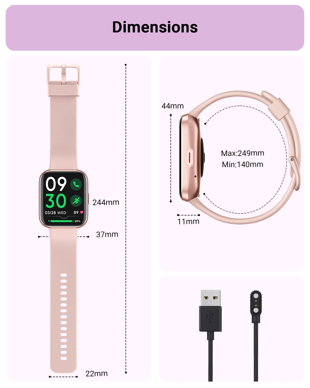 Smart Watch for Women Android & iPhone, Alexa Built-in, 1.8" Touch Screen Fitness Tracker