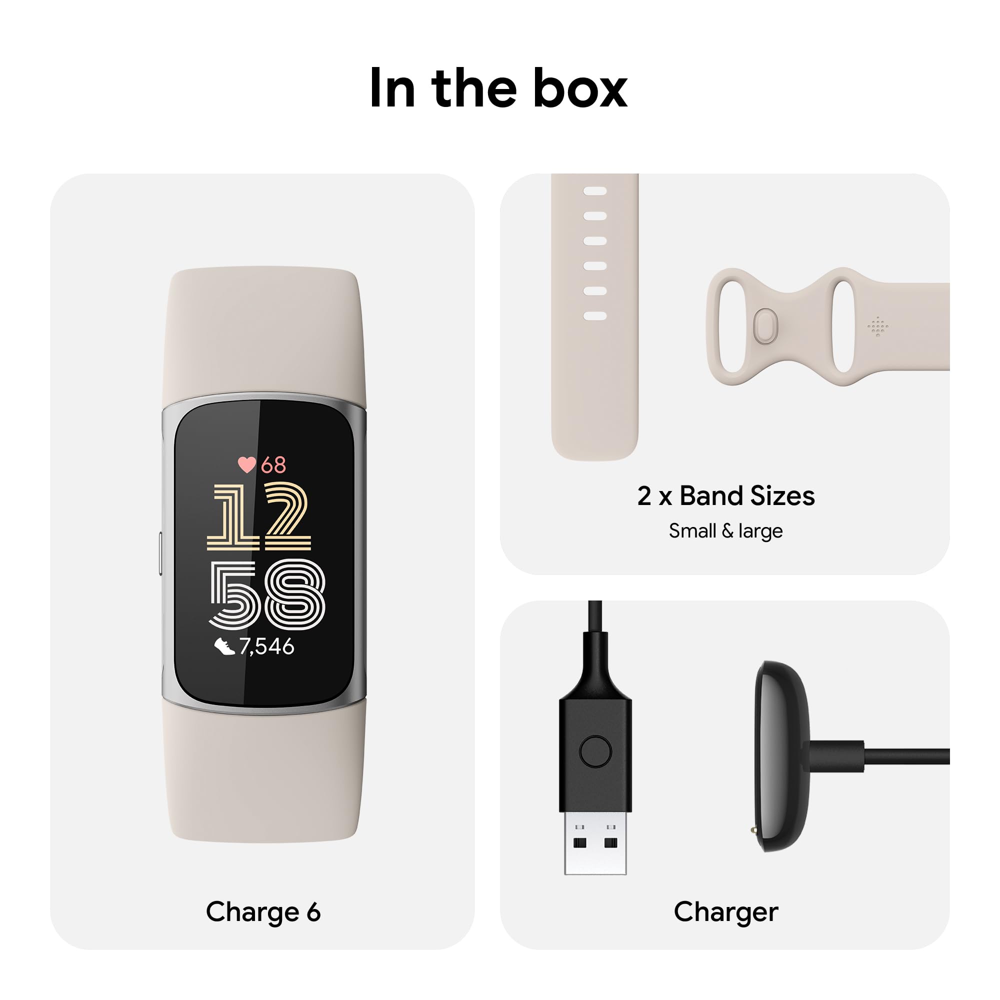 Charge 6 Fitness Tracker with Google apps, Heart Rate on Exercise Equipment,