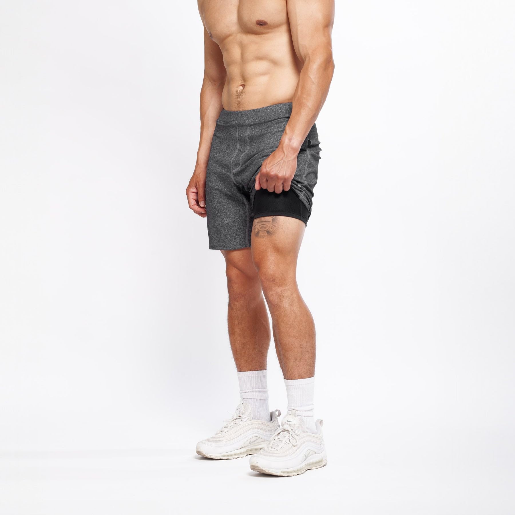 Men's Swerve Yoga Training Shorts w/Non-Restrictive Inner Liner