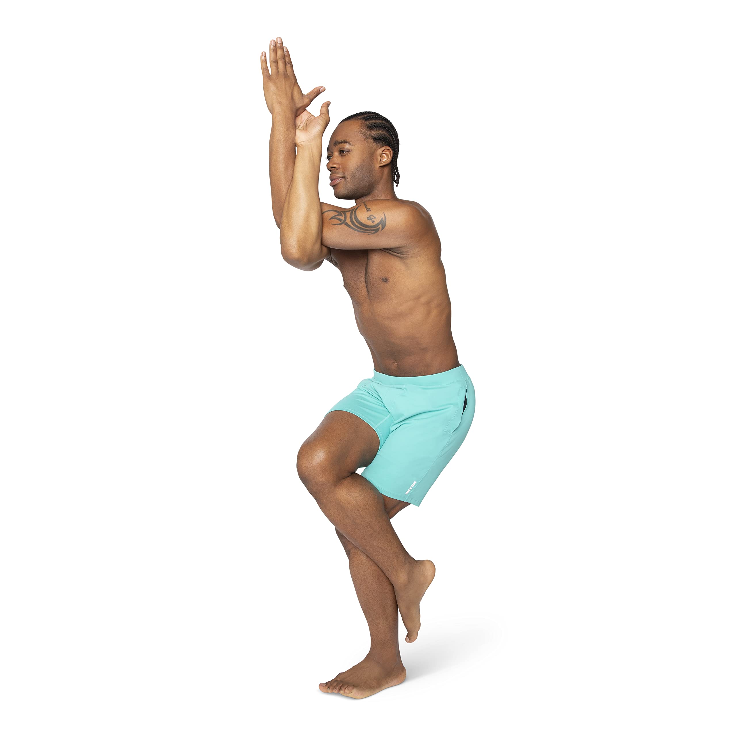 Men's Swerve Yoga Training Shorts w/Non-Restrictive Inner Liner