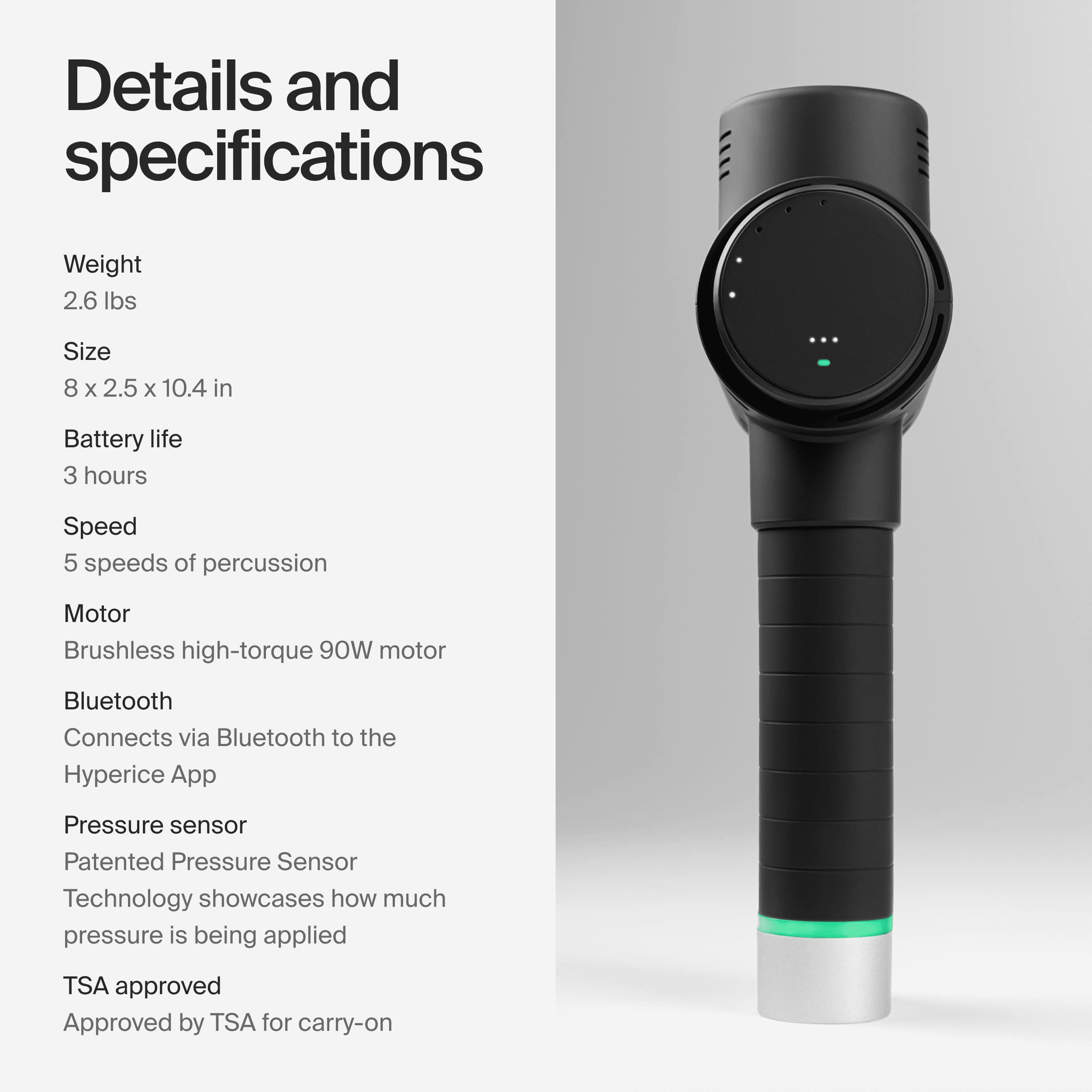 Hypervolt 2 Black - Featuring Quiet Glide Technology - Handheld Percussion Massage Gun