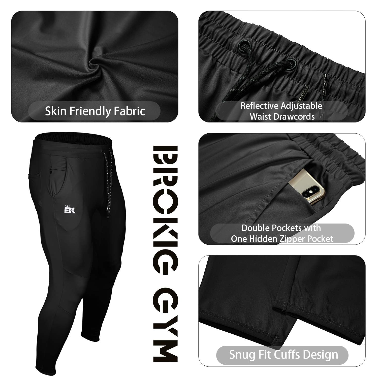 Mens Lightweight Running Gym Jogger Pants,Men's Workout Sweatpants