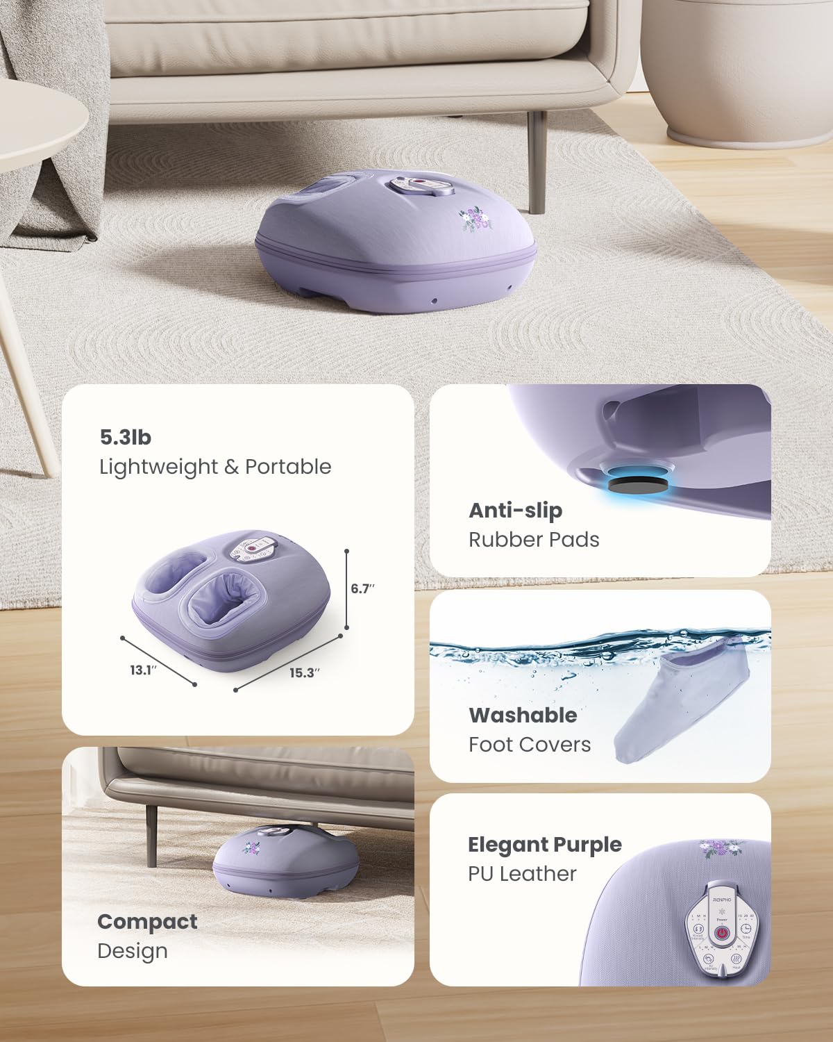 Foot Massager Machine with Heat [2025 Upgraded], FSA HSA Eligible