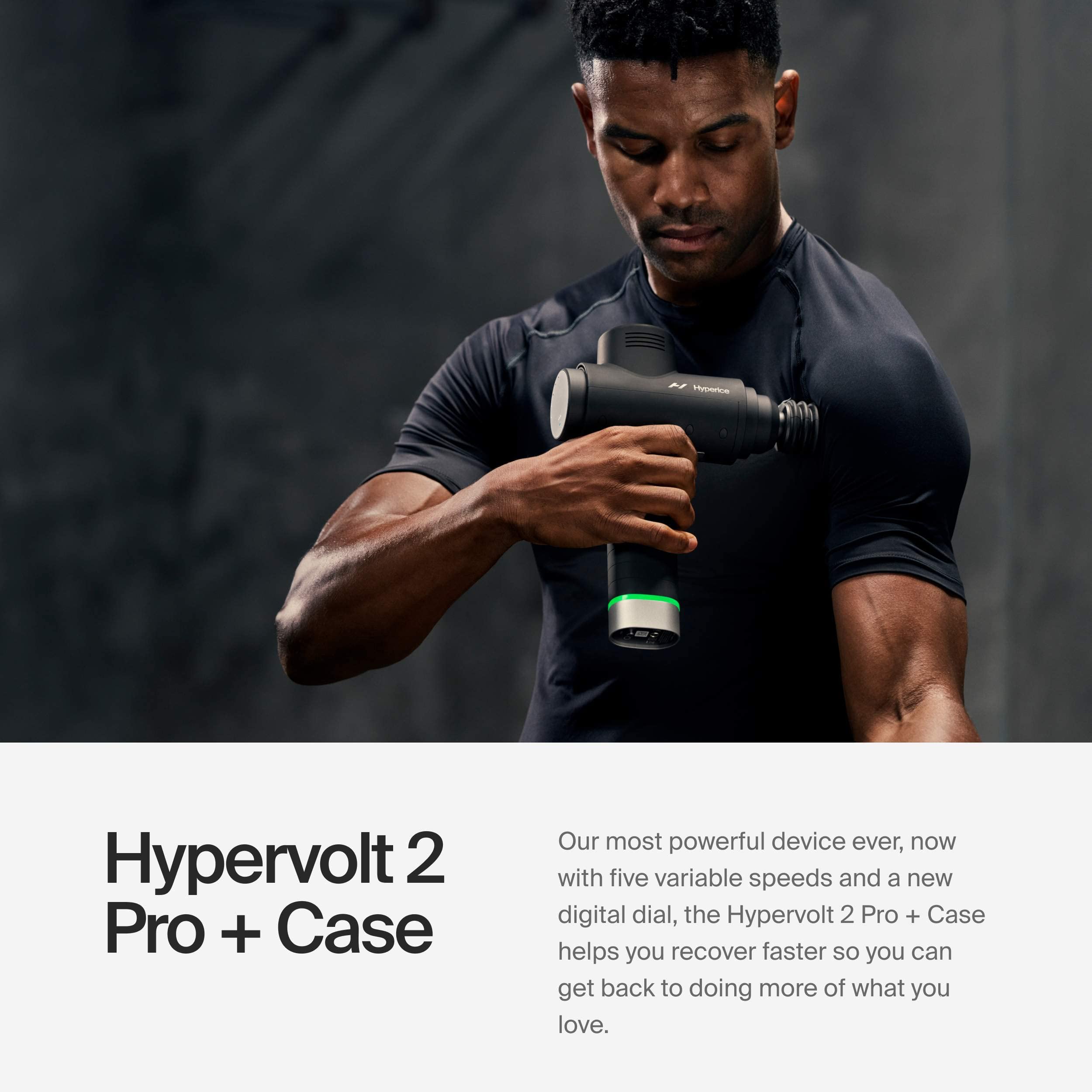 Hypervolt 2 Black - Featuring Quiet Glide Technology - Handheld Percussion Massage Gun