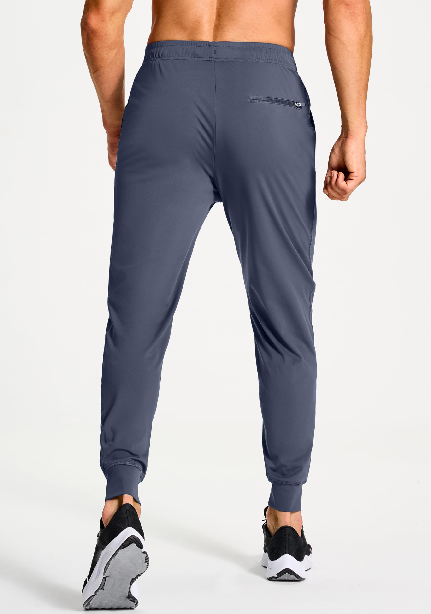 Men's Athletic Joggers Stretch Sweatpants with Zipper Pockets
