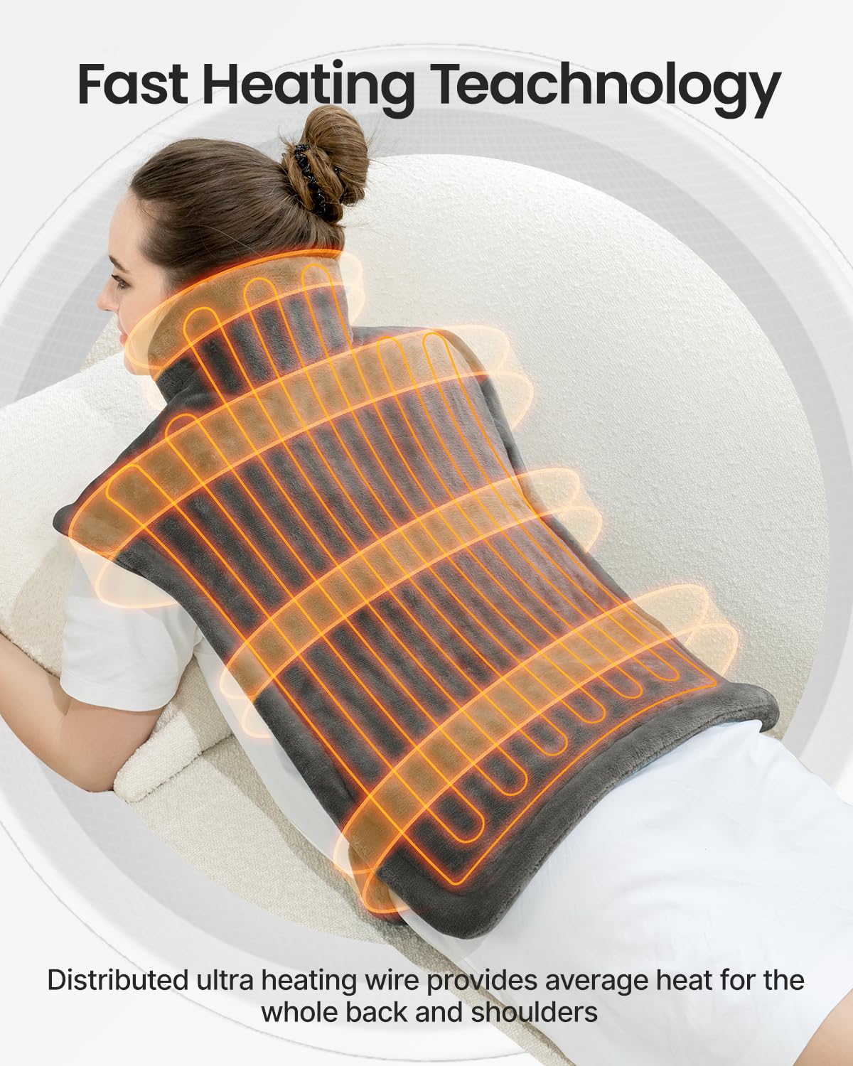Back Heating Pad for Pain Relief, Mothers Day Gifts for Mom, Birthday Gifts for Her Him Dad