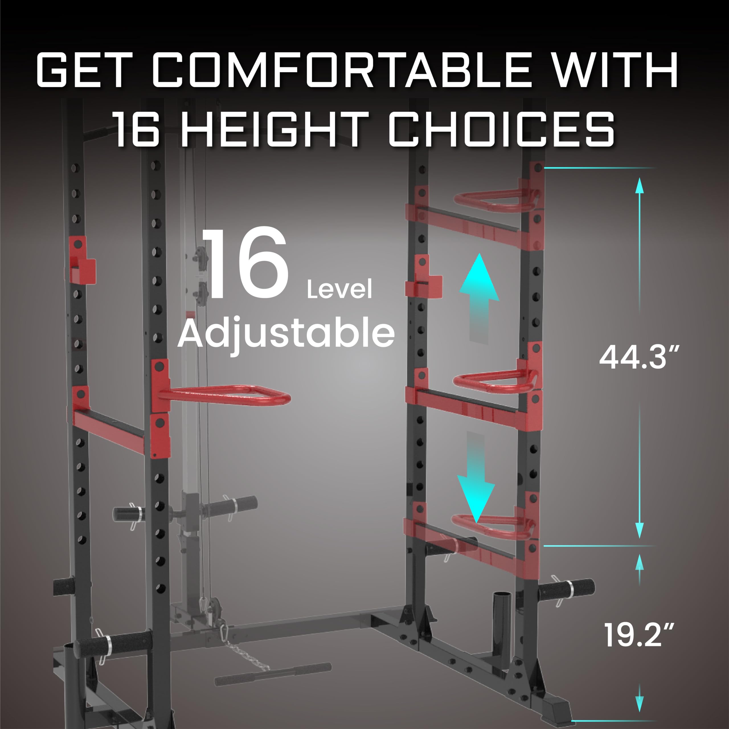 Squat Rack Power Cage with Optional Lat Pulldown & Cable Crossover and Bench Combos