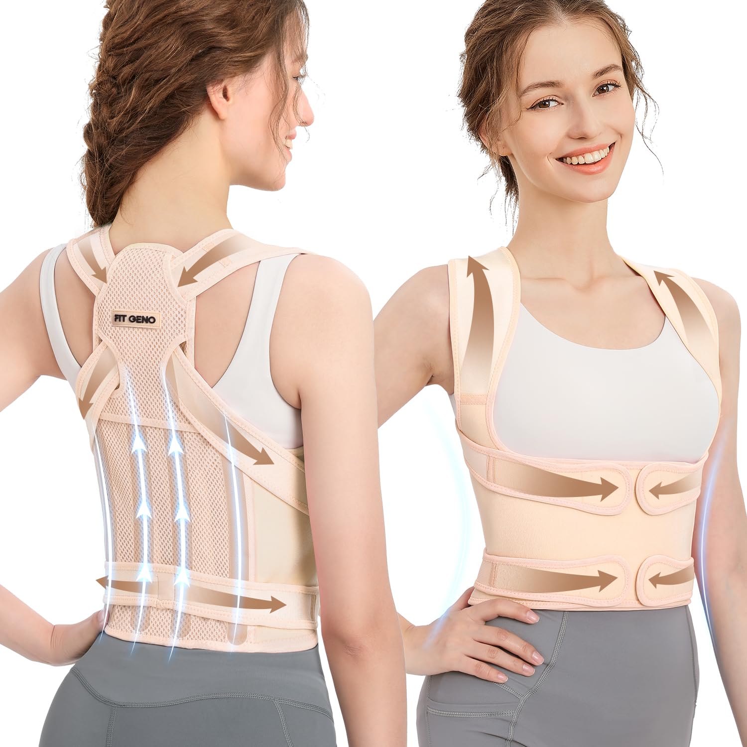 Back Brace Posture Corrector for Women and Men, Shoulder Straightener