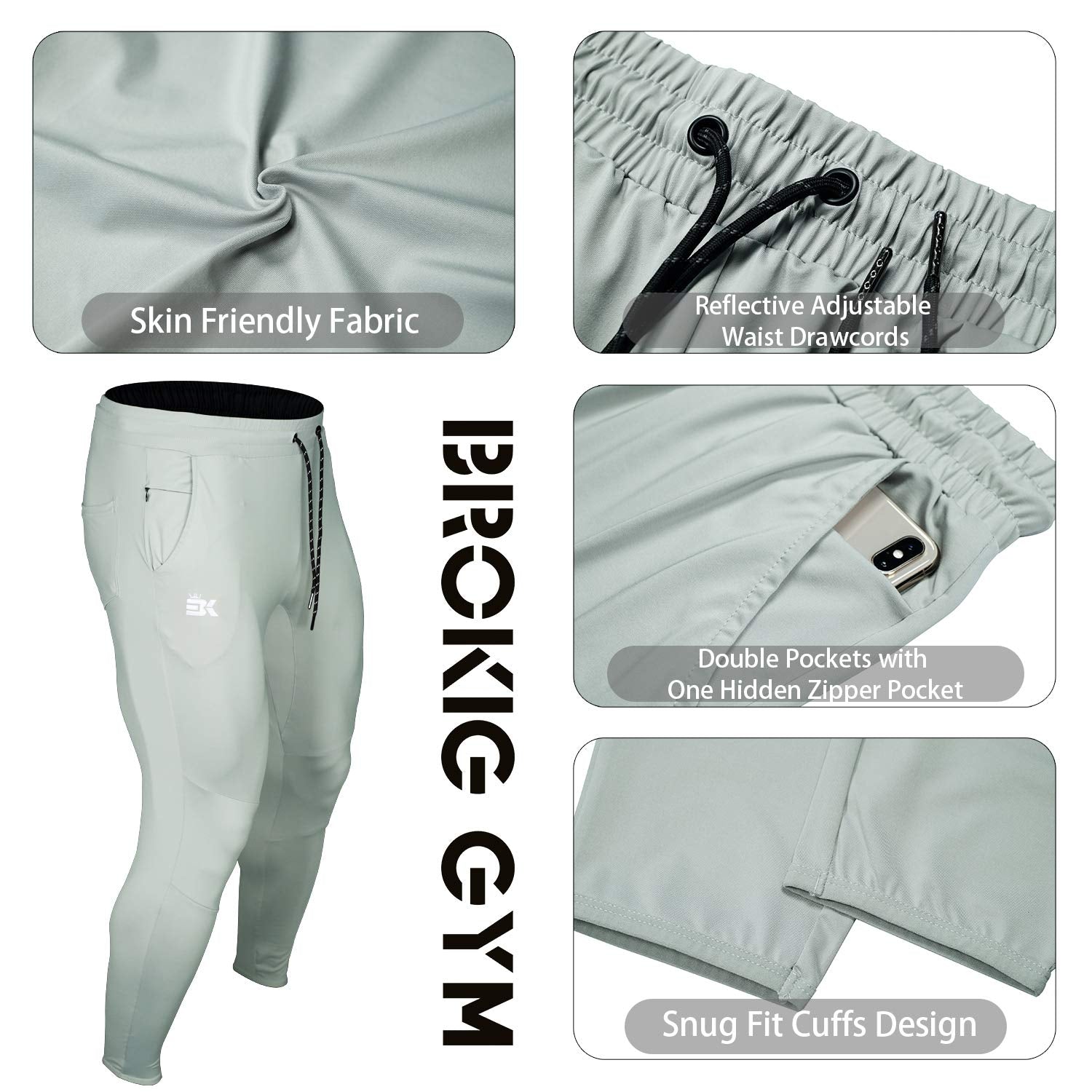 Mens Lightweight Running Gym Jogger Pants,Men's Workout Sweatpants