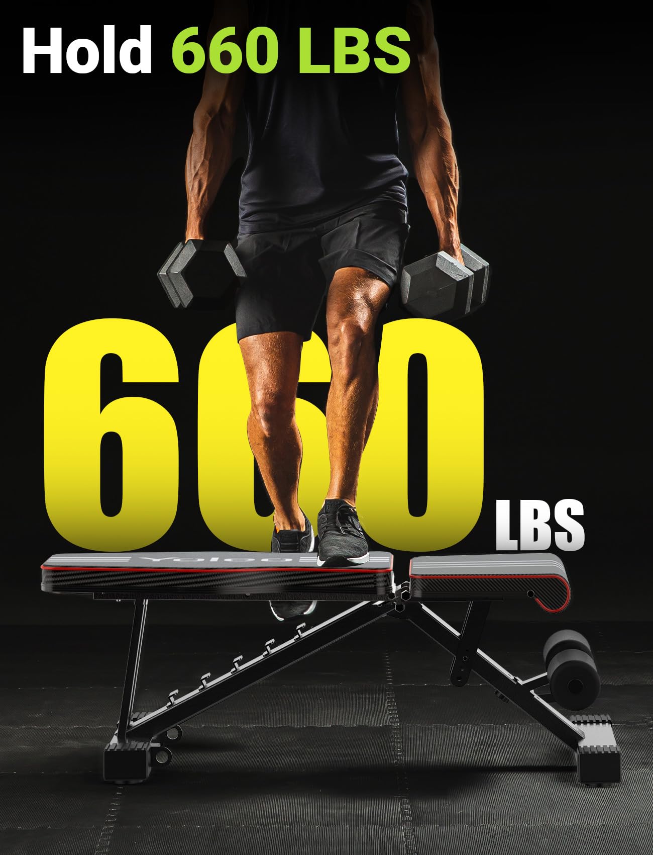 Adjustable Weight Bench for Full Body Workout; Foldable Bench Press Bench of Home Gym
