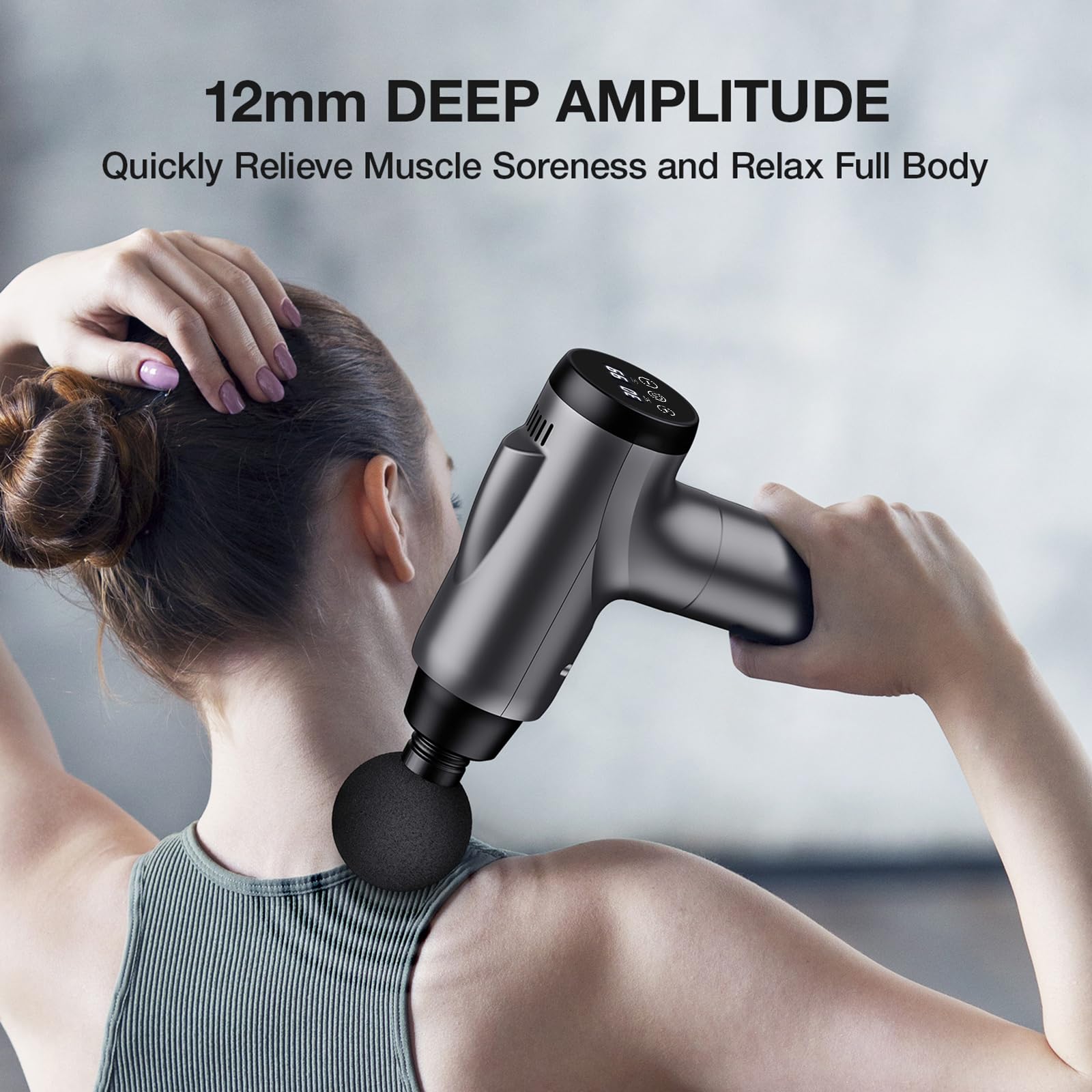 Massage Gun Deep Tissue, Handheld Electric Muscle Massager