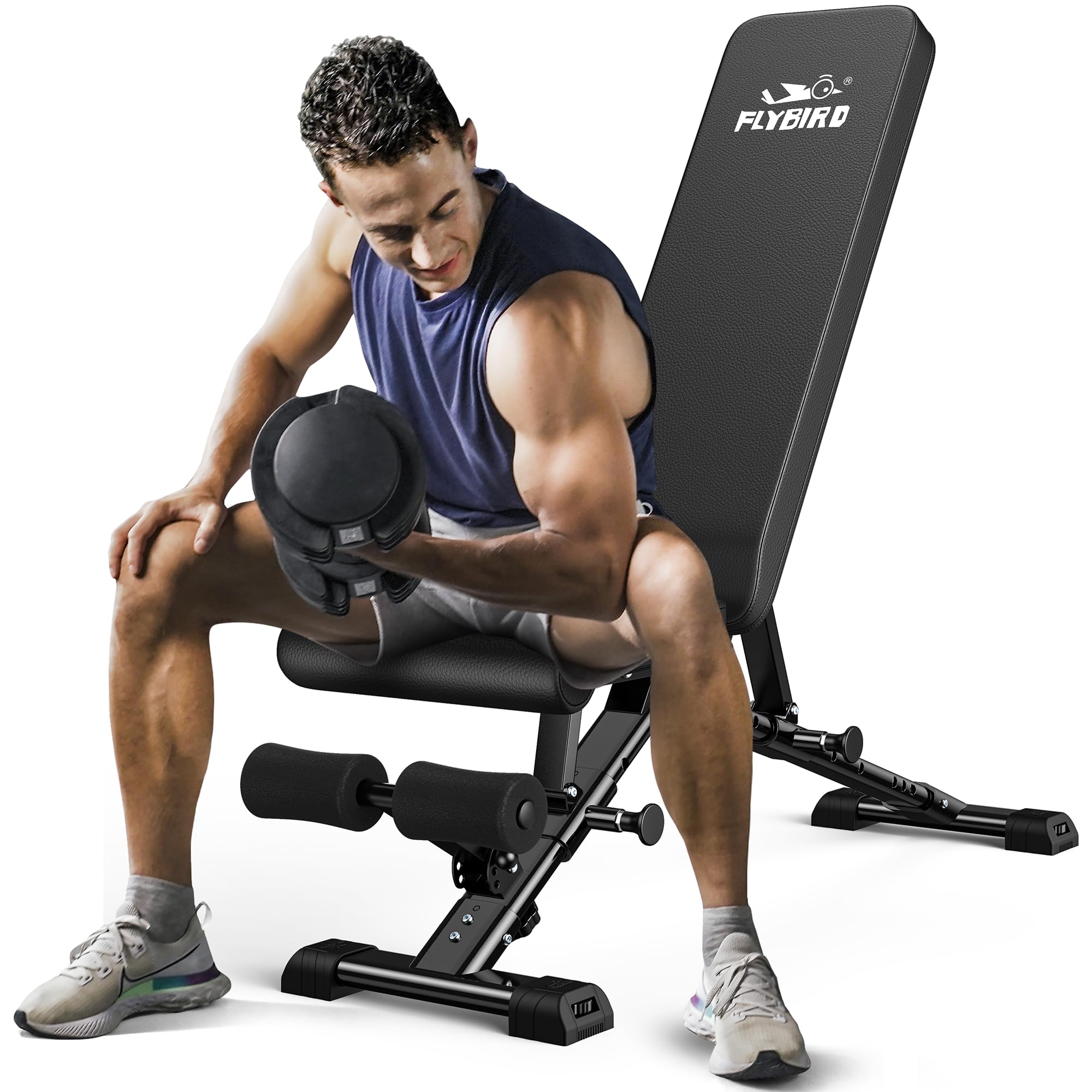 Weight Bench, Adjustable Strength Training Bench for Full Body Workout