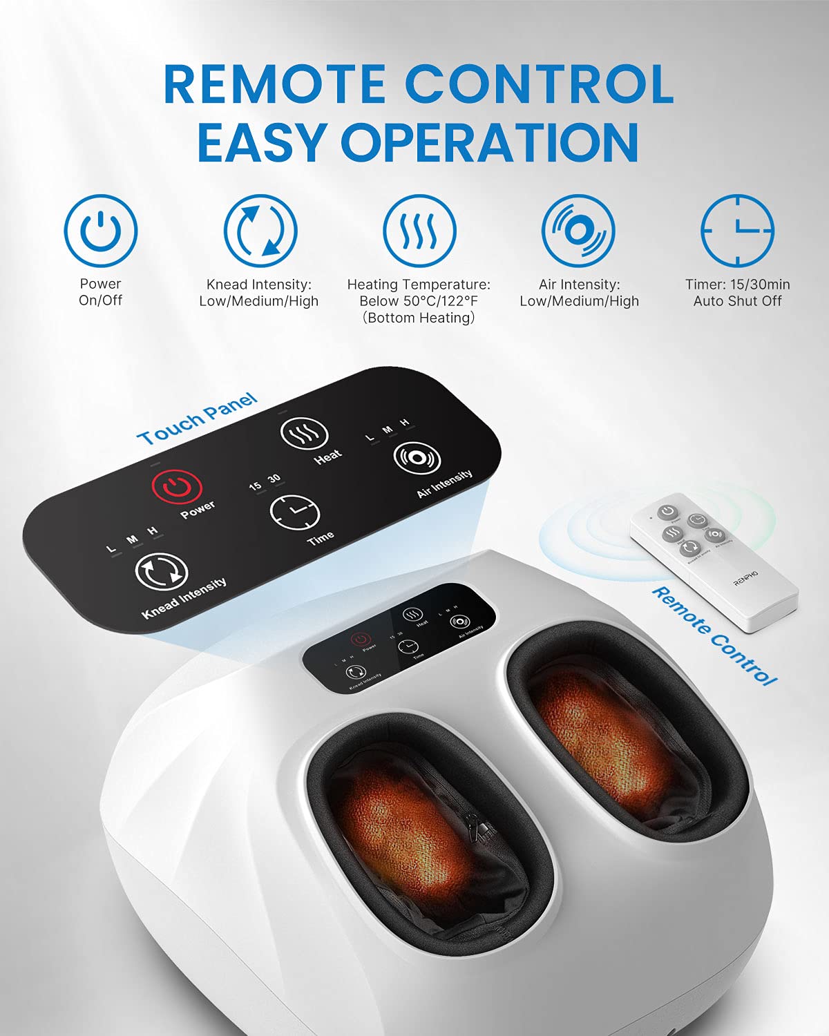 Foot Massager Machine with Heat [2025 Upgraded], FSA HSA Eligible