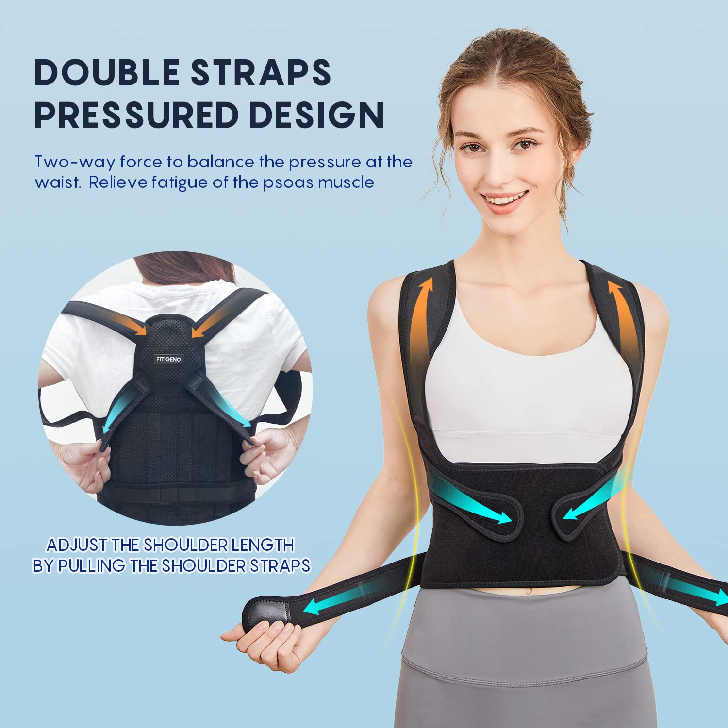 Back Brace Posture Corrector for Women and Men, Shoulder Straightener