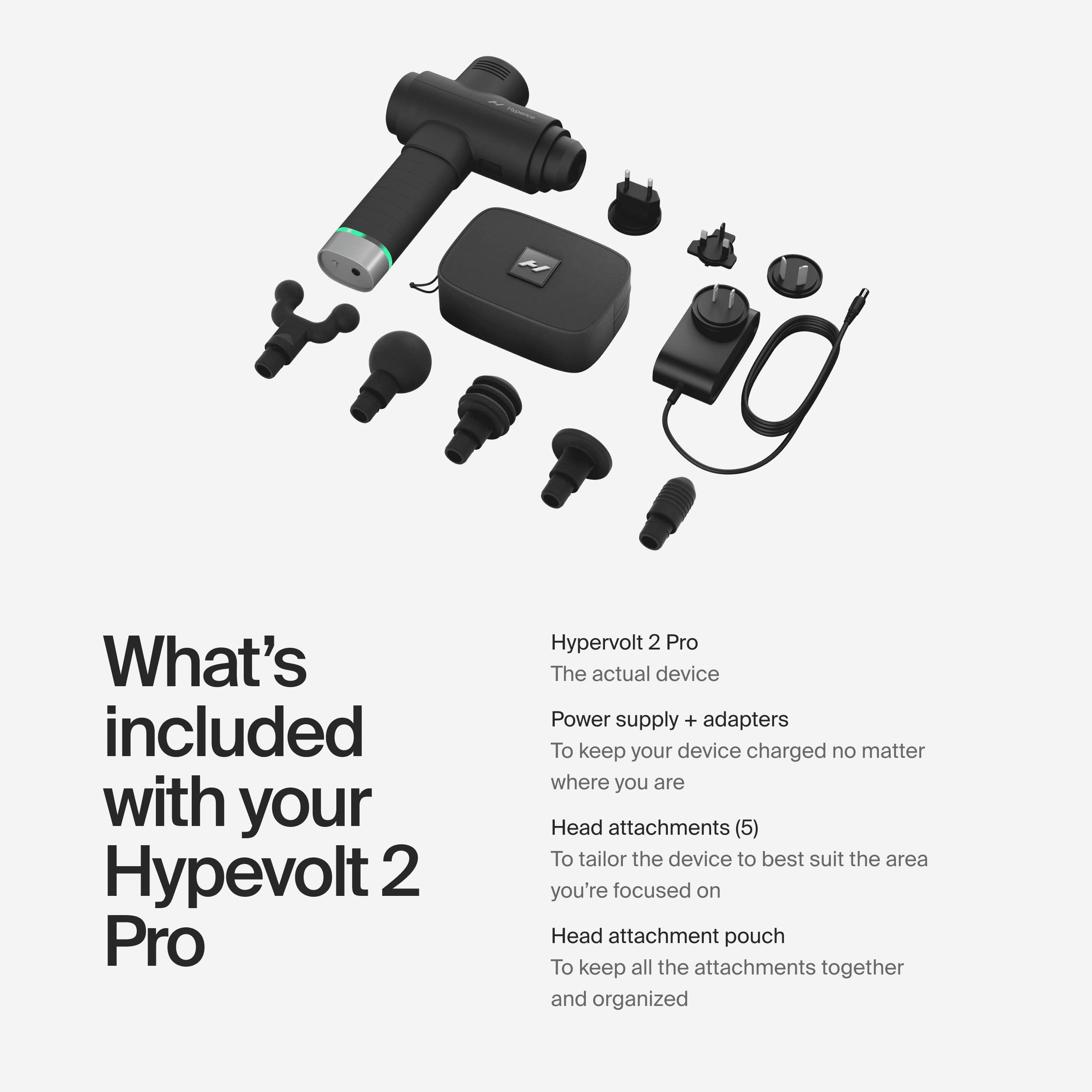 Hypervolt 2 Black - Featuring Quiet Glide Technology - Handheld Percussion Massage Gun