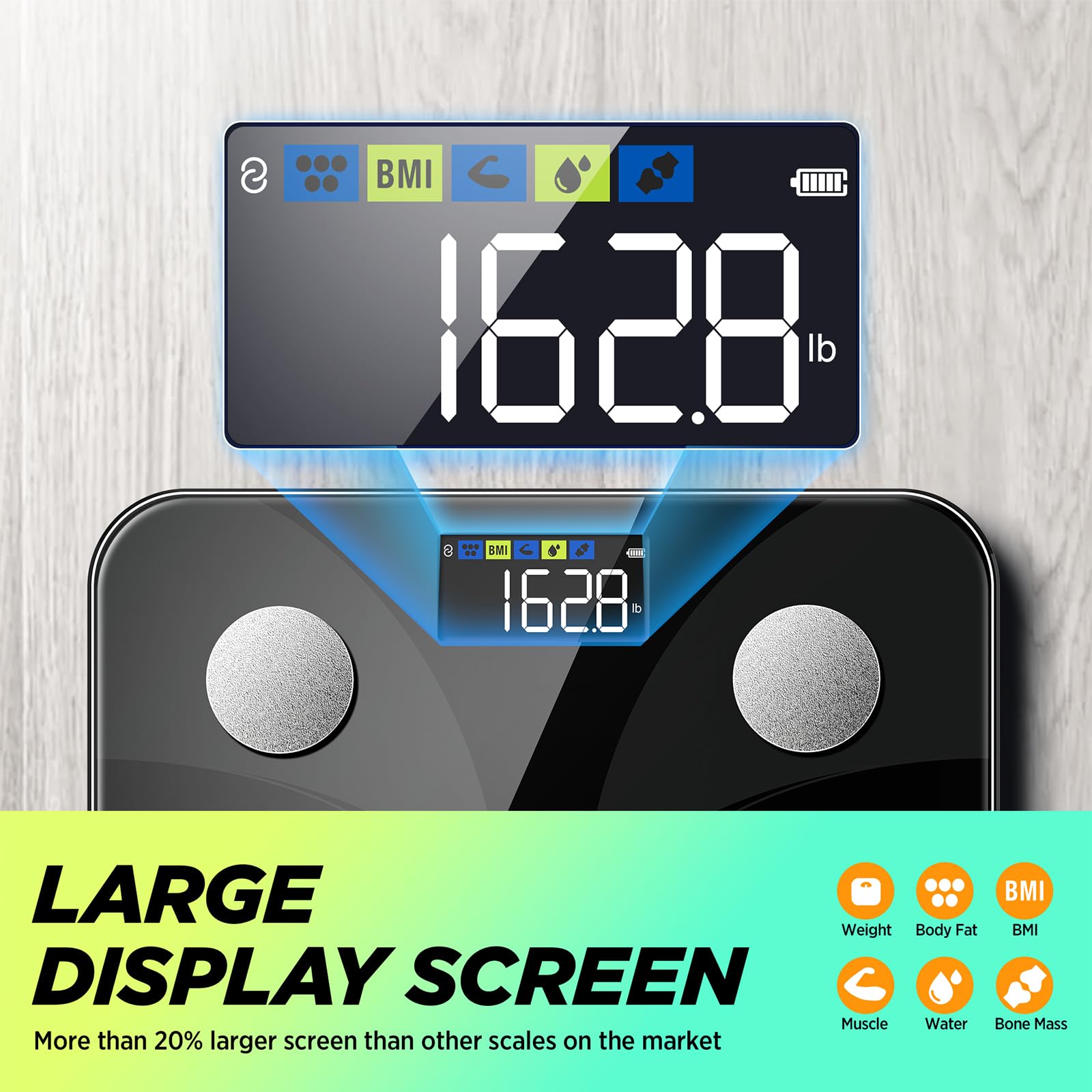 Scale for Body Weight and Fat Percentage, Digital Accurate Bathroom Smart Scale