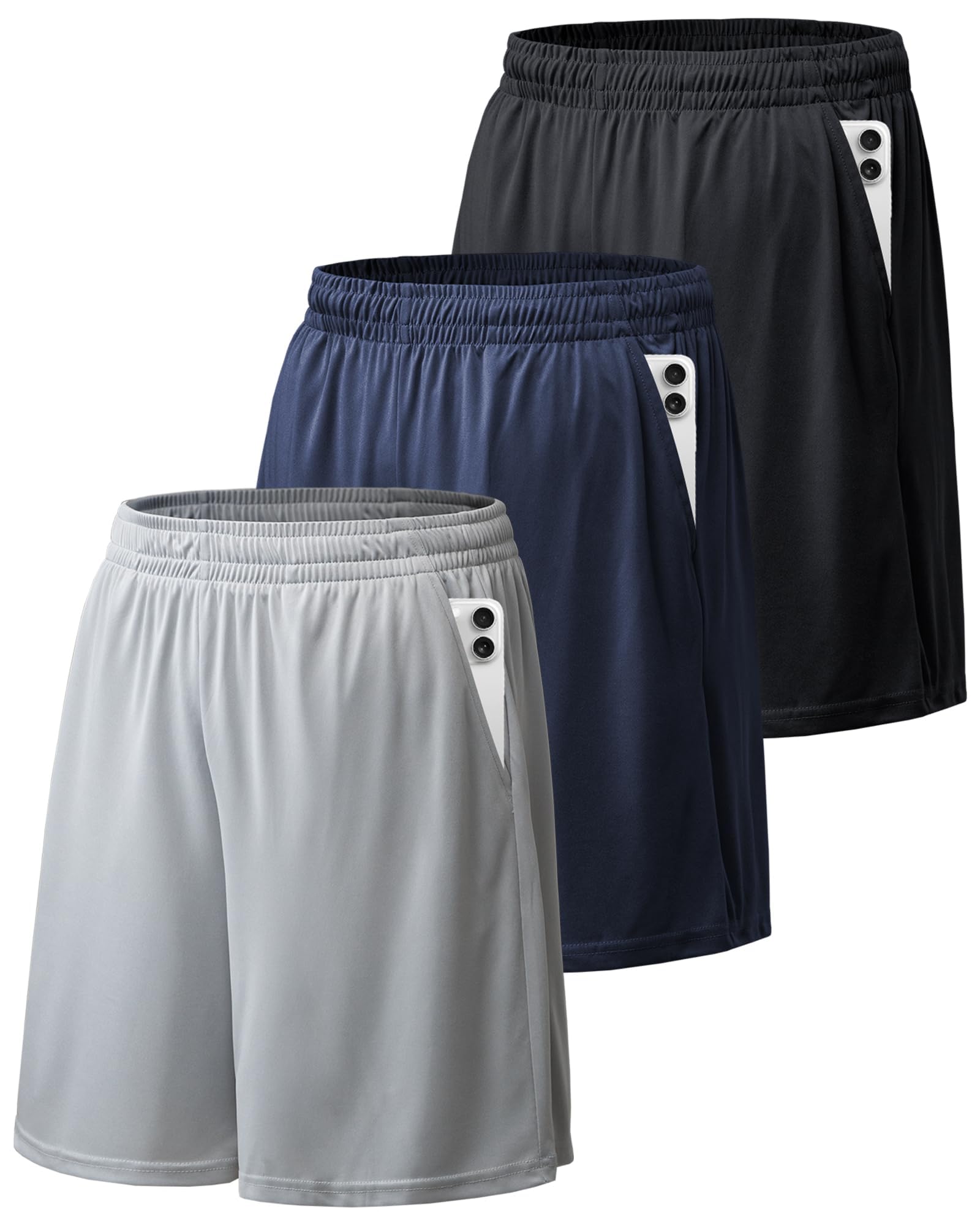 Workout Shorts for Men Plus Size Athletic Shorts for Men Moisture Wicking Mens Gym