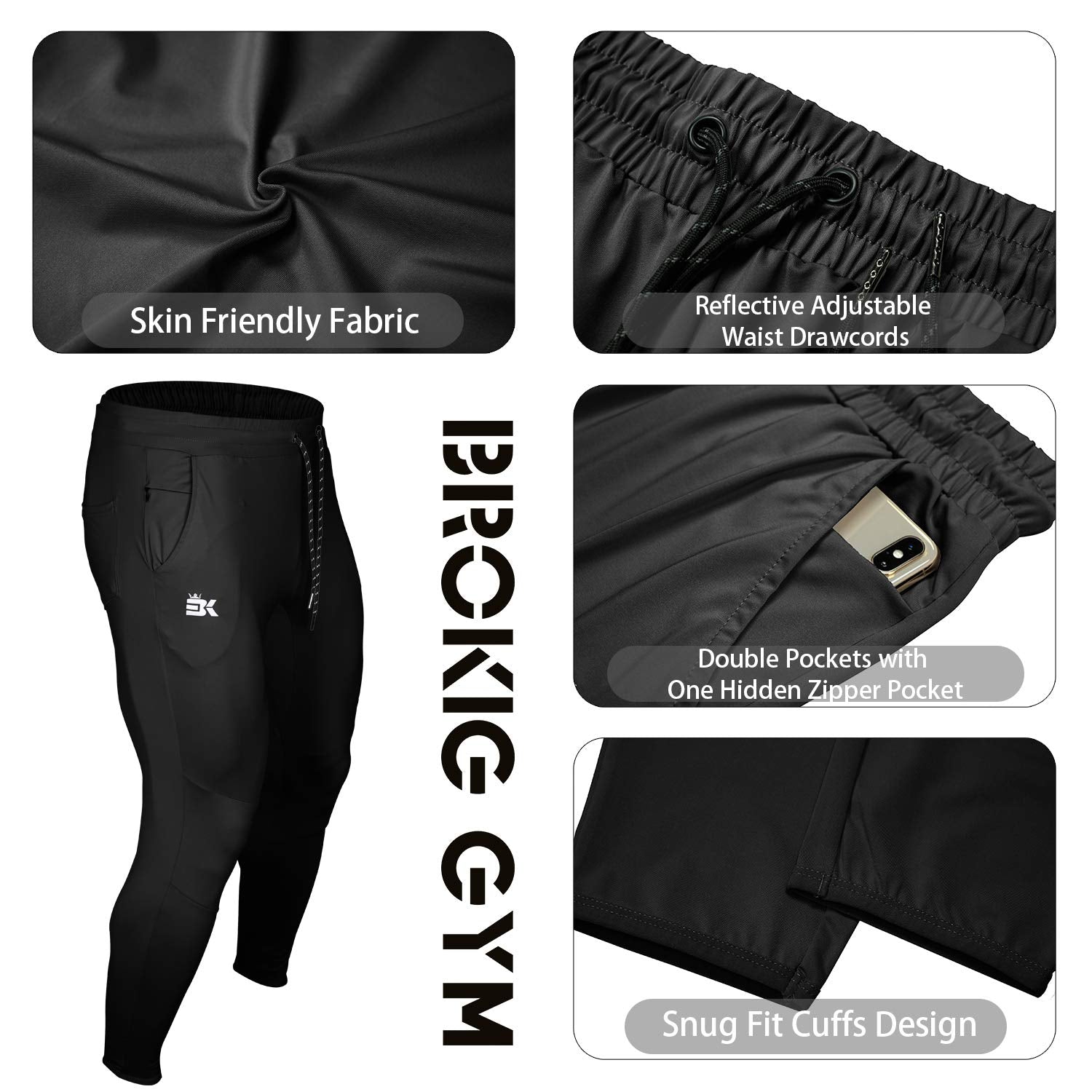 Mens Lightweight Running Gym Jogger Pants,Men's Workout Sweatpants