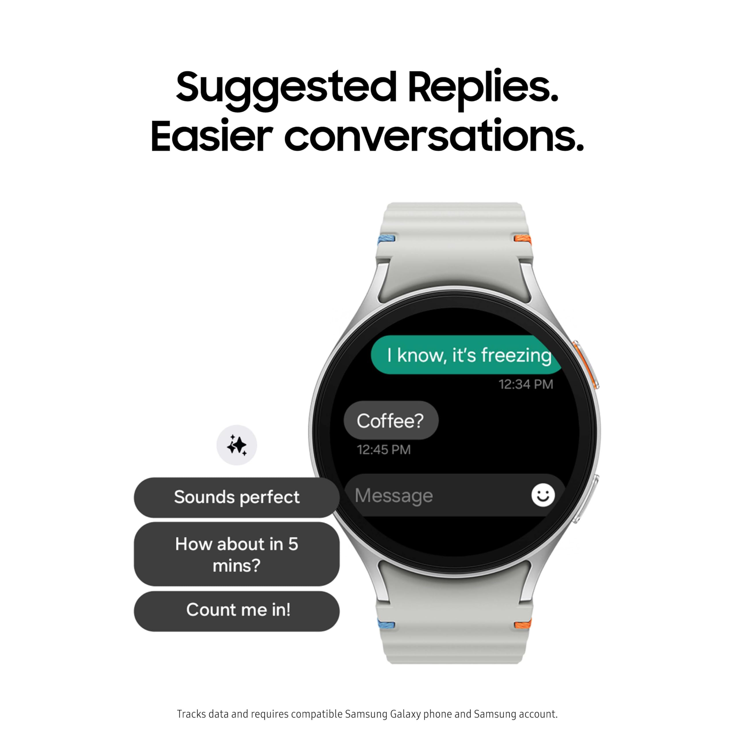 Galaxy Watch 7 40mm Bluetooth AI Smartwatch w/Energy Score, Wellness Tips