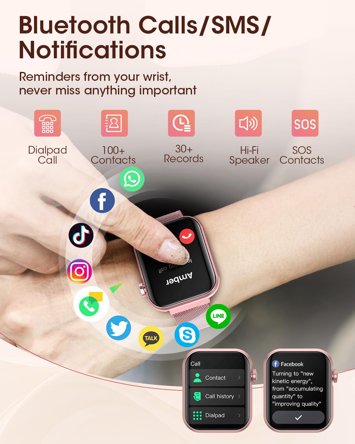 Smart Watches for Women, Health Fitness Watch for Android iPhone