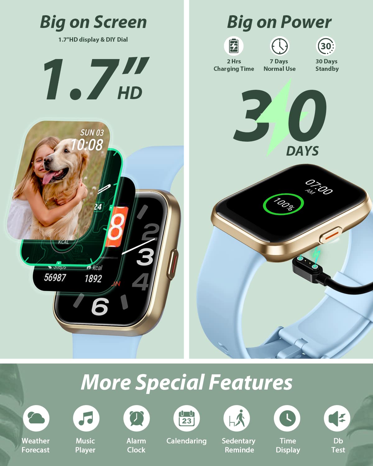 Smart Watch for Women Android & iPhone, Alexa Built-in, 1.8" Touch Screen Fitness Tracker