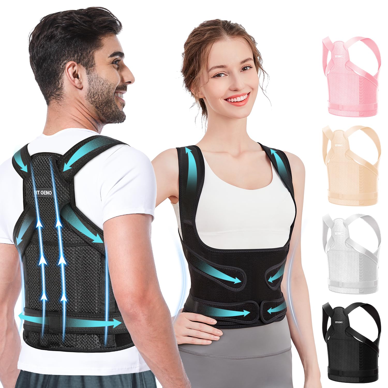 Back Brace Posture Corrector for Women and Men, Shoulder Straightener
