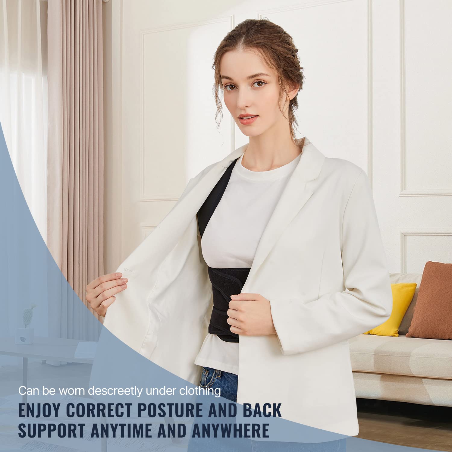 Back Brace Posture Corrector for Women and Men, Shoulder Straightener