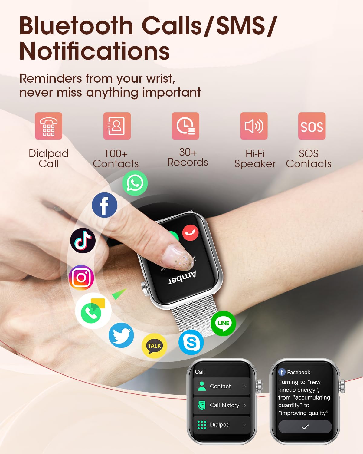 Smart Watches for Women, Health Fitness Watch for Android iPhone