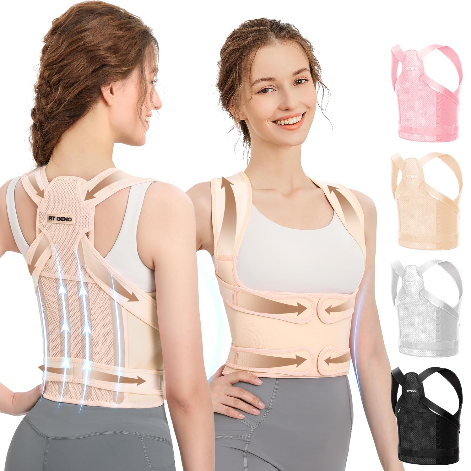 Back Brace Posture Corrector for Women and Men, Shoulder Straightener