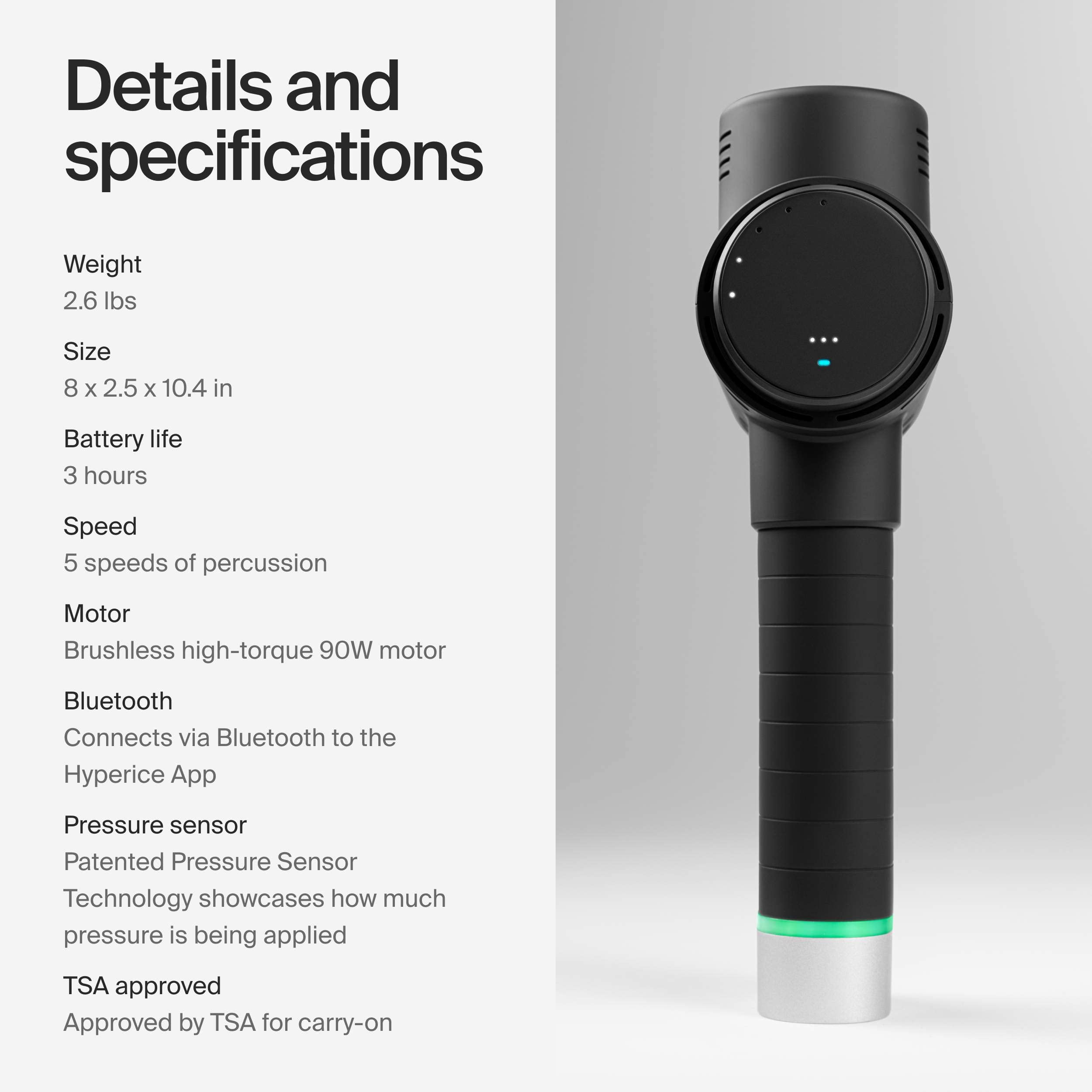Hypervolt 2 Black - Featuring Quiet Glide Technology - Handheld Percussion Massage Gun