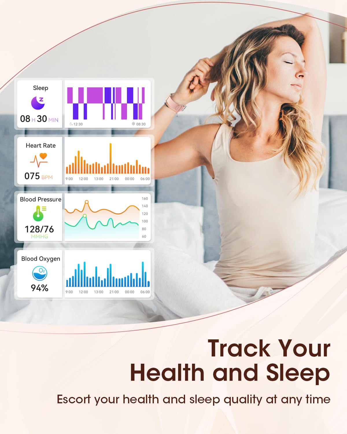 Smart Watches for Women, Health Fitness Watch for Android iPhone