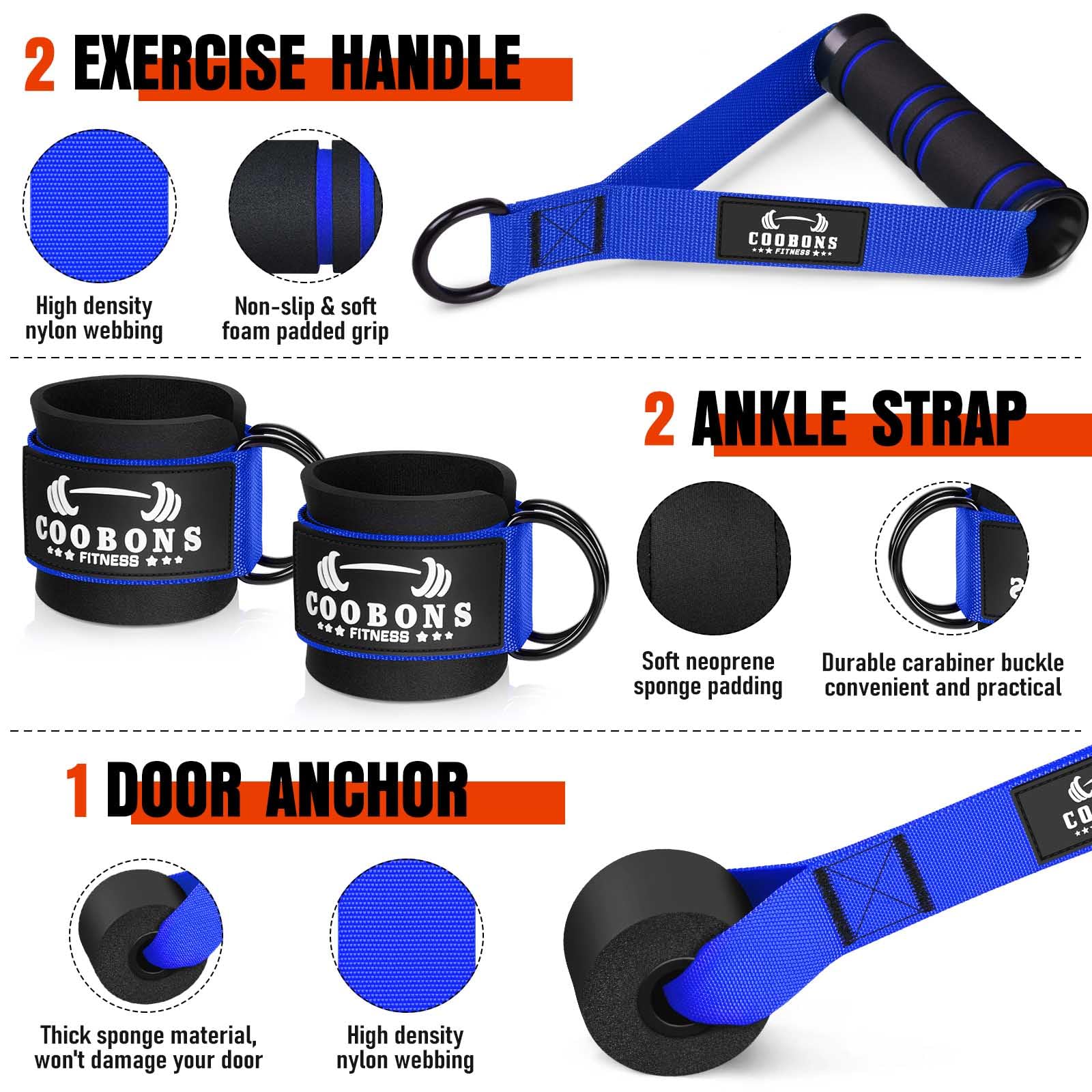 Heavy Resistance Bands for Working Out, 300LBS Exercise Bands with Handles
