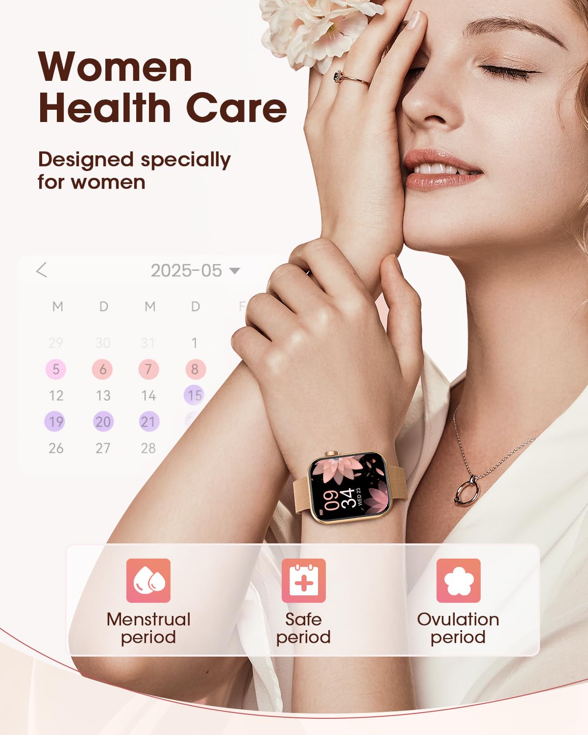 Smart Watches for Women, Health Fitness Watch for Android iPhone