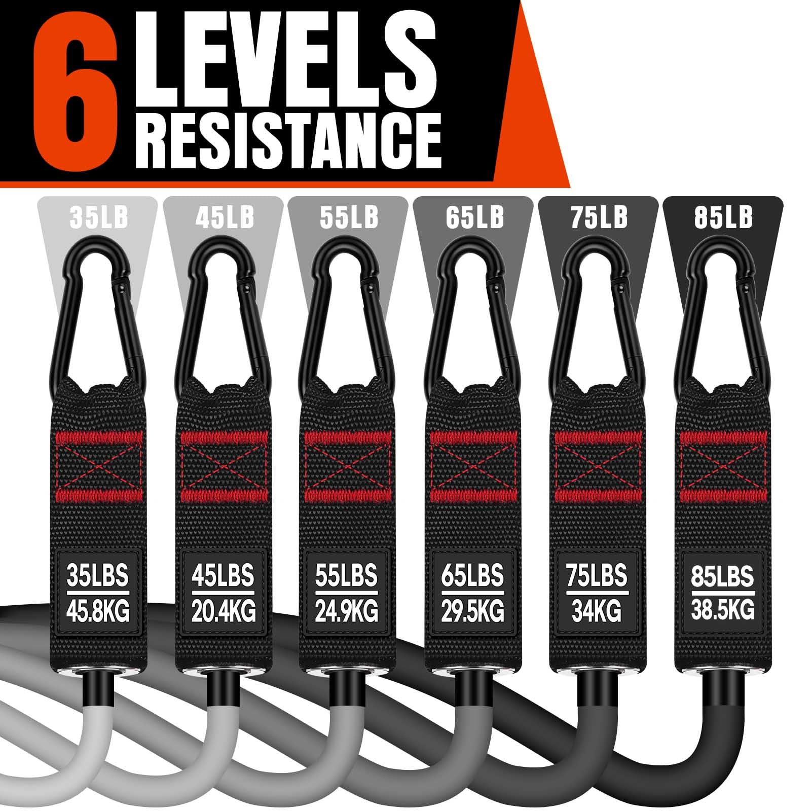 Heavy Resistance Bands for Working Out, 300LBS Exercise Bands with Handles
