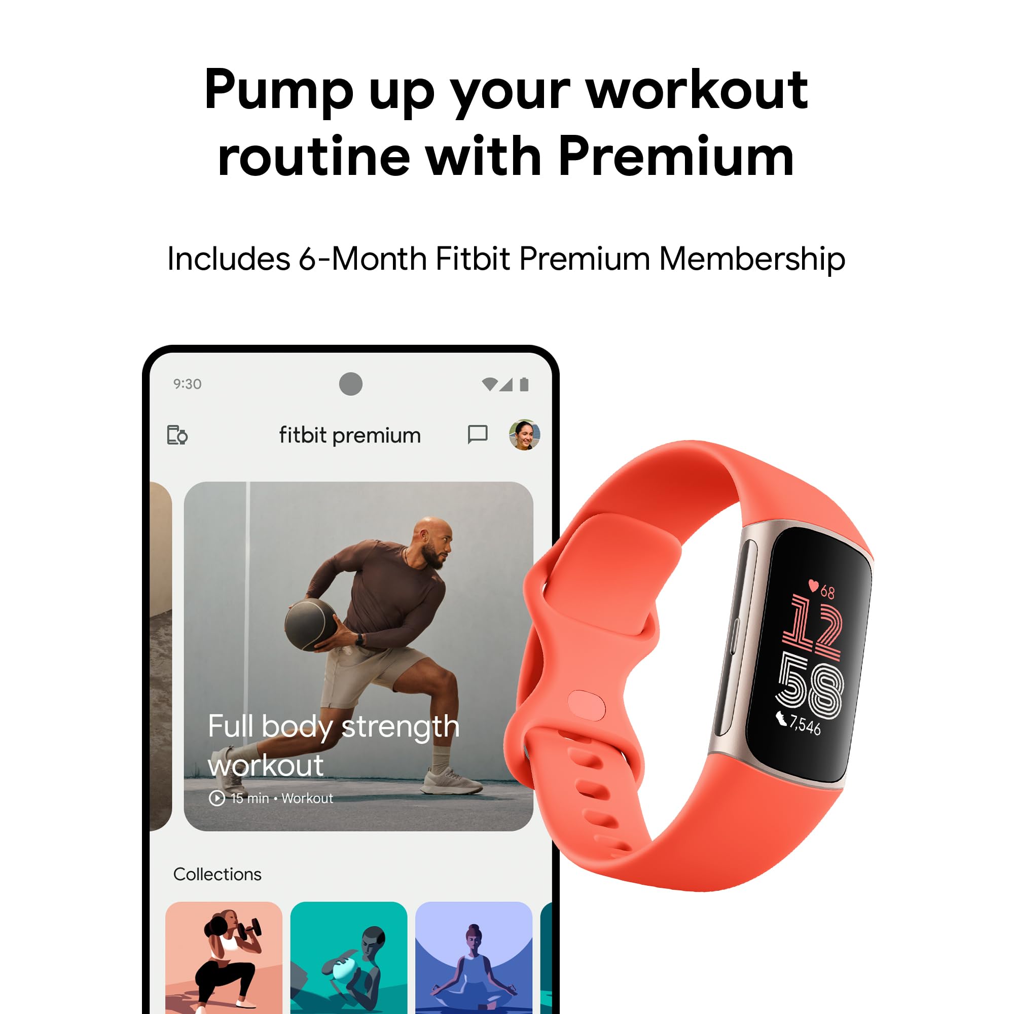 Charge 6 Fitness Tracker with Google apps, Heart Rate on Exercise Equipment,