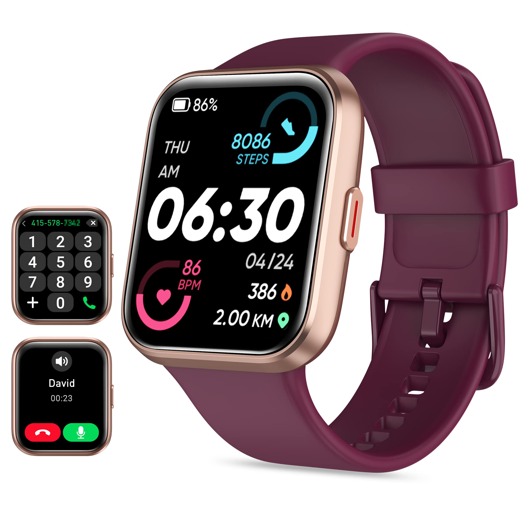Smart Watch for Women Android & iPhone, Alexa Built-in, 1.8" Touch Screen Fitness Tracker
