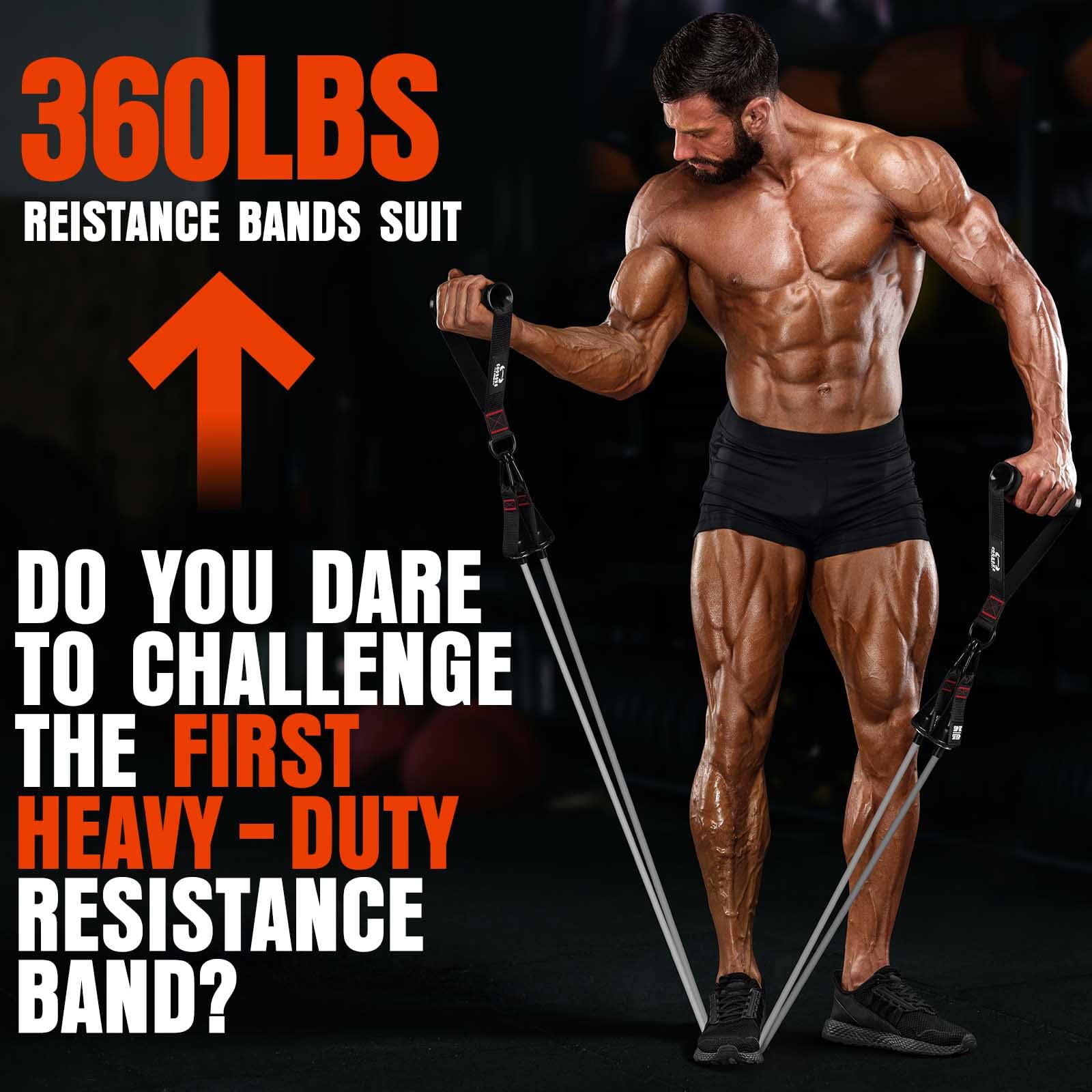 Heavy Resistance Bands for Working Out, 300LBS Exercise Bands with Handles
