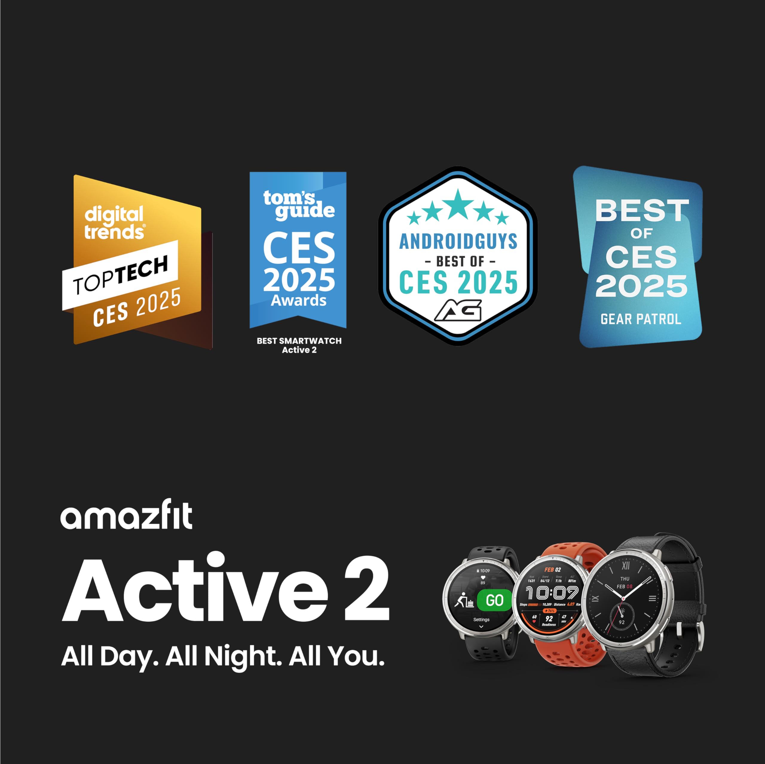 Active 2 Smart Watch 44mm, GPS Maps with Direction, Fitness Tracker, 10 Day Battery
