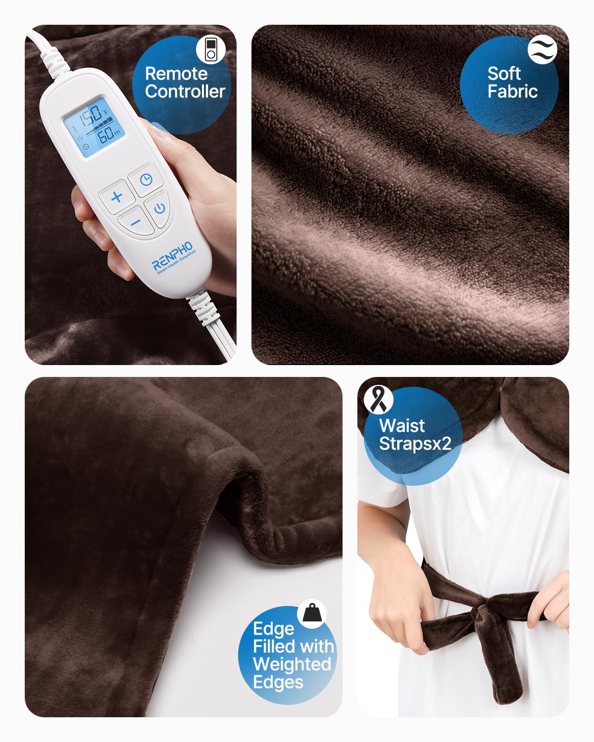 Back Heating Pad for Pain Relief, Mothers Day Gifts for Mom, Birthday Gifts for Her Him Dad
