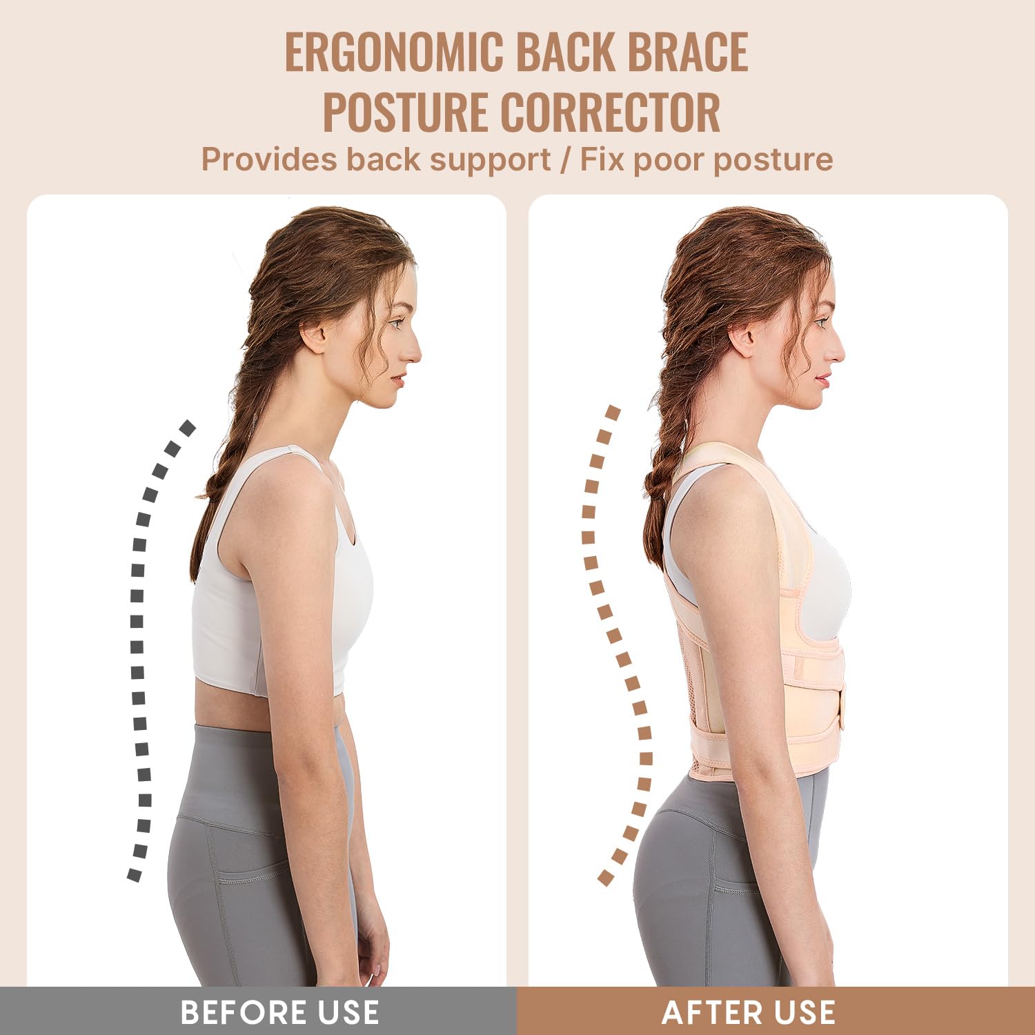 Back Brace Posture Corrector for Women and Men, Shoulder Straightener
